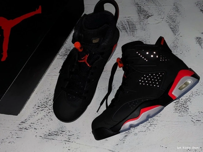 1st Kicks Retro Air Jordan 384664-060 OG Black Infrared 6 0722